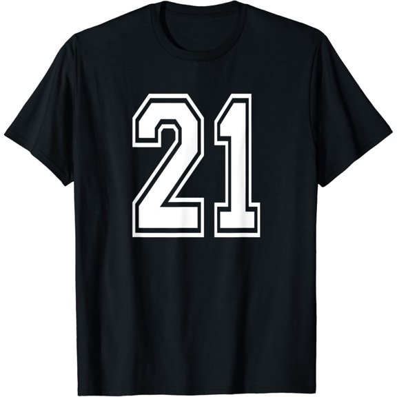 t-shirt Number 21 Numbered Uniform Sports Jersey Team 21st Birthday t-shirt mens t shirt，black，women，funny，misfits，men，journey