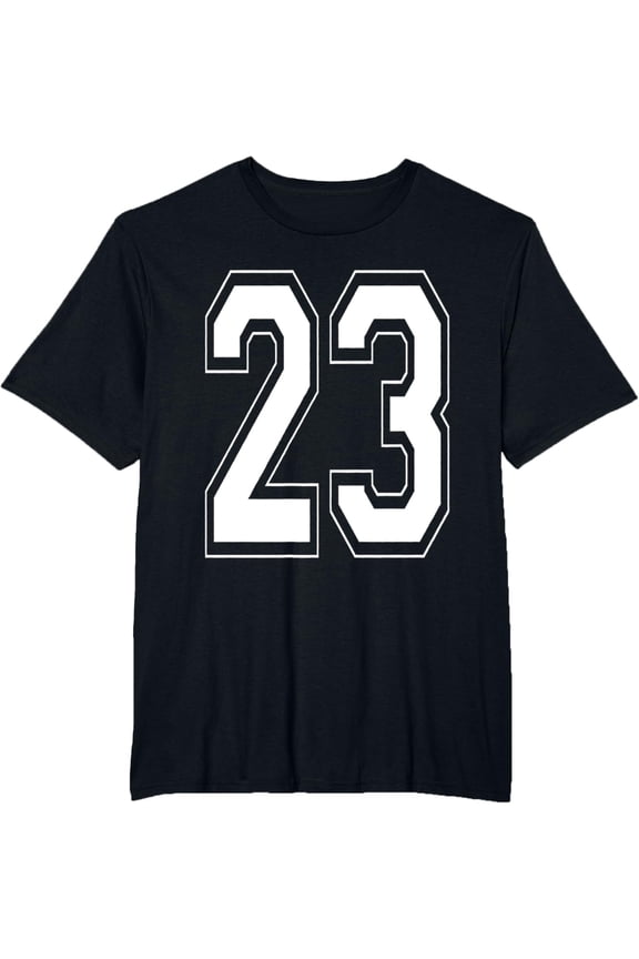 t-shirt Number 23 Birthday Gift Sports Player Team Numbered Jersey T-Shirt mens,black,women,funny,journey,Crew Neck, Short Sleeve,printing
