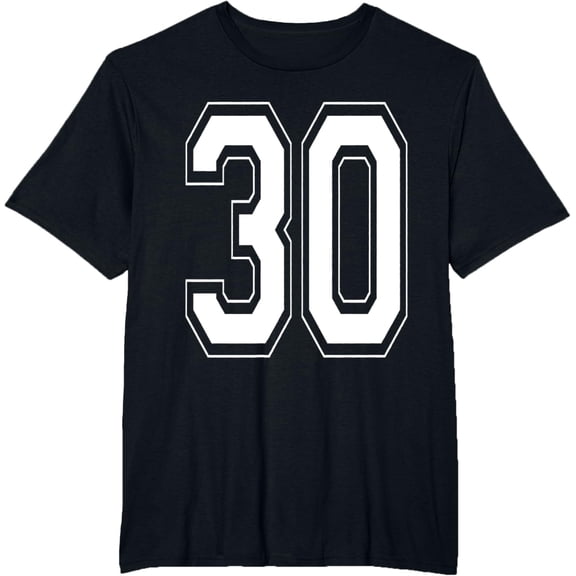 t-shirt Number 30 Birthday Gift Sports Player Team Numbered Jersey T-Shirt mens，black，women，funny，men，journey，Crew Neck, Short Sleeve,printing