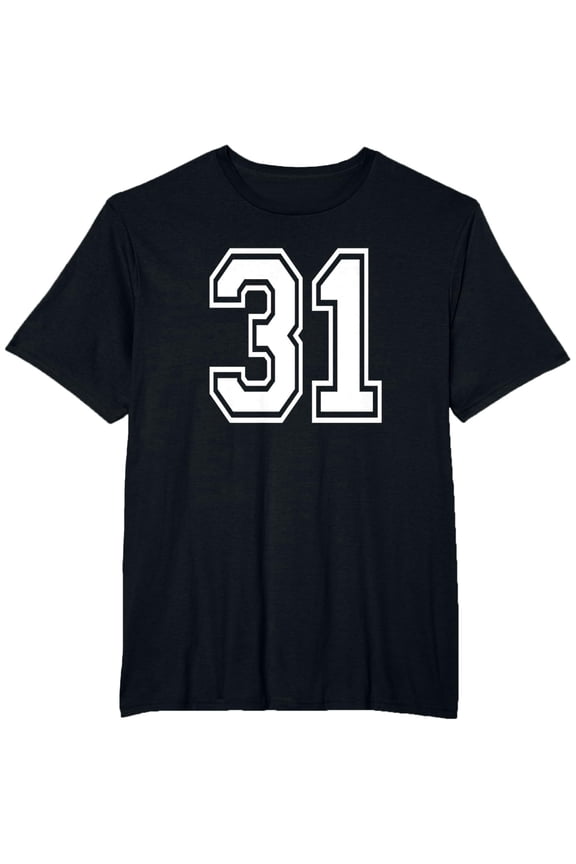 t-shirt Number 31 Numbered Uniform Sports Jersey Team 31st Birthday T-Shirt