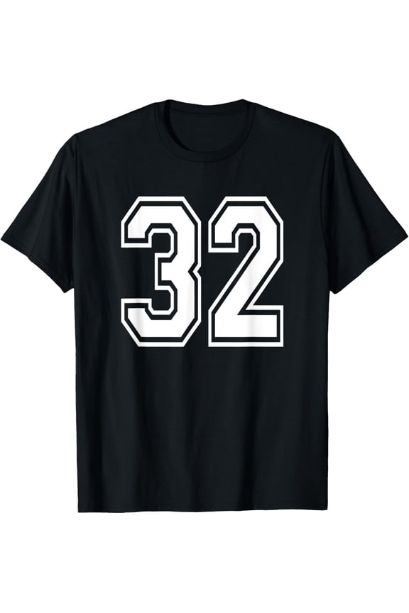 t-shirt Number 32 Birthday Gift Sports Player Team Numbered Jersey T-Shirt mens，black，women，funny，men，journey，Crew Neck, Short Sleeve,printing