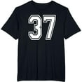 thumbnail image 1 of t-shirt Number 37 Birthday Gift Sports Player Team Numbered Jersey T-Shirt mens，black，women，funny，men，journey，Crew Neck, Short Sleeve,printing, 1 of 4