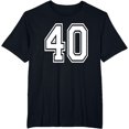 thumbnail image 1 of t-shirt Number 40 40th Birthday Gift Player Team Numbered Jersey T-Shirt mens，black，women，funny，men，journey，Crew Neck, Short Sleeve,printing, 1 of 4