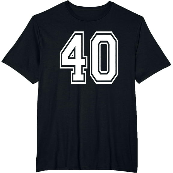 t-shirt Number 40 40th Birthday Gift Player Team Numbered Jersey T-Shirt mens，black，women，funny，men，journey，Crew Neck, Short Sleeve,printing