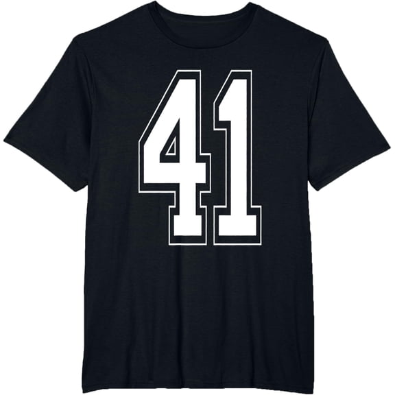 t-shirt Number 41 Birthday Gift Sports Player Team Numbered Jersey T-Shirt mens，black，women，funny，journey，Crew Neck, Short Sleeve,printing