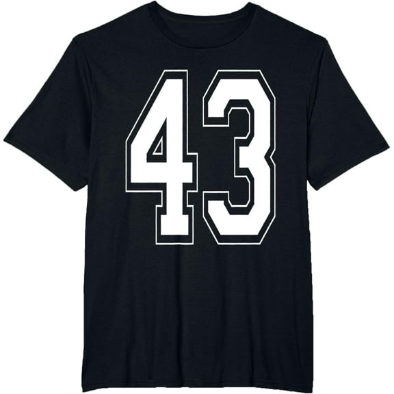 t-shirt Number 43 Birthday Gift Sports Player Team Numbered Jersey T-Shirt mens，black，women，funny，journey，Crew Neck, Short Sleeve,printing