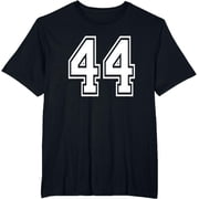 t-shirt Number 44 Numbered Uniform Sports Jersey Team 44th Birthday T-Shirt mens black women funny men journey Crew Neck, Short Sleeve,printing