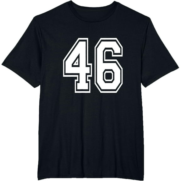 t-shirt Number 46 T-Shirt Birthday Varsity Sports Team Jersey T-Shirt mens，black，women，funny，journey，Crew Neck, Short Sleeve,printing