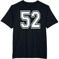 thumbnail image 1 of t-shirt Number 52 52nd Birthday Gift Player Team Numbered Jersey T-Shirt mens，black，women，funny，men，journey，Crew Neck, Short Sleeve,printing, 1 of 4