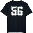 thumbnail image 1 of t-shirt Number 56 Numbered Uniform Sports Jersey Team 56th Birthday T-Shirt mens，black，women，funny，men，journey，Crew Neck, Short Sleeve,printing, 1 of 4