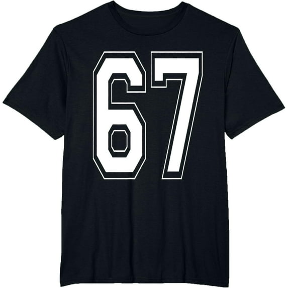t-shirt Number 67 Birthday Gift Sports Player Team Numbered Jersey T-Shirt mens锛宐lack锛寃omen锛宖unny锛宮en锛宩ourney锛孋rew Neck, Short Sleeve,printing