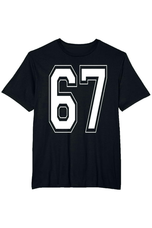 t-shirt Number 67 Birthday Gift Sports Player Team Numbered Jersey T-Shirt mens锛宐lack锛寃omen锛宖unny锛宮en锛宩ourney锛孋rew Neck, Short Sleeve,printing