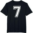 thumbnail image 1 of t-shirt Number 7 Birthday Gift Sports Player Team Numbered Jersey T-Shirt mens锛宐lack锛寃omen锛宖unny锛宮en锛宩ourney锛孋rew Neck, Short Sleeve,printing, 1 of 7