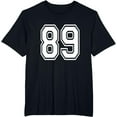 thumbnail image 1 of t-shirt Number 89 T-Shirt Birthday Varsity Sports Team Jersey mens，black，women，funny，men，journey，Crew Neck, Short Sleeve,printing, 1 of 4