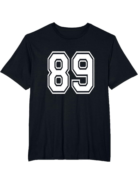 t-shirt Number 89 T-Shirt Birthday Varsity Sports Team Jersey mens,black,women,funny,men,journey,Crew Neck, Short Sleeve,printing