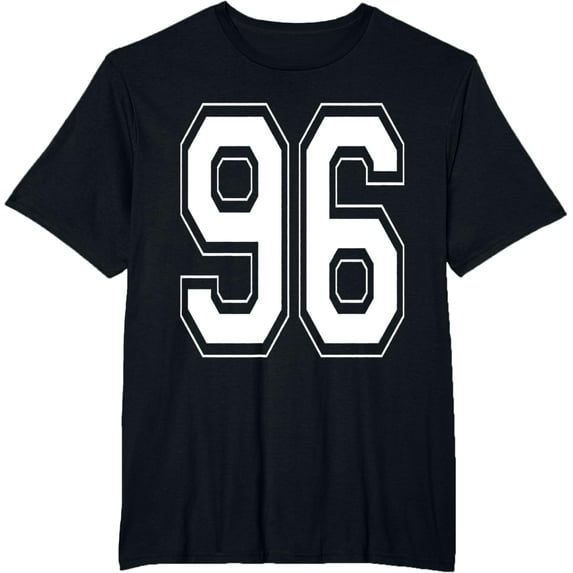 t-shirt Number 96 Birthday Gift Sports Player Team Numbered Jersey T-Shirt mens,black,women,funny,journey,Crew Neck, Short Sleeve,printing