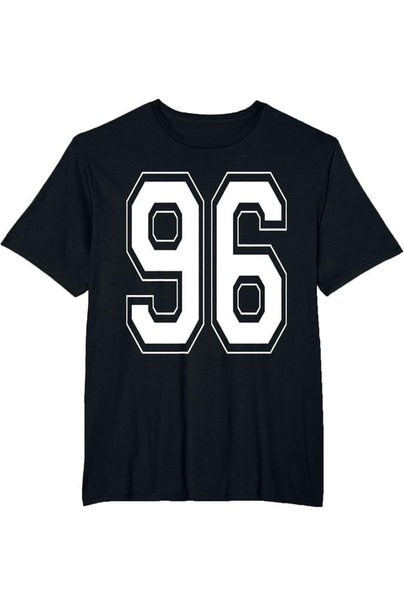 t-shirt Number 96 Birthday Gift Sports Player Team Numbered Jersey T-Shirt mens,black,women,funny,journey,Crew Neck, Short Sleeve,printing