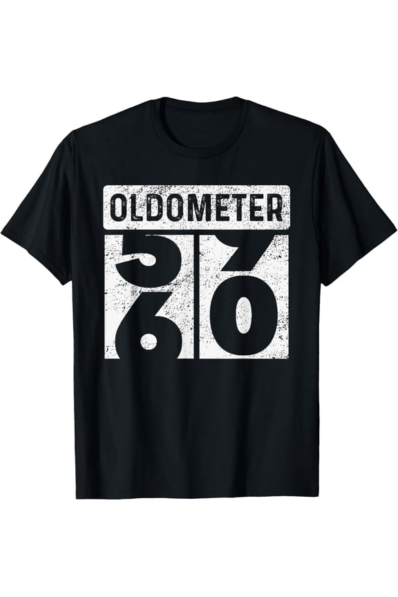 t-shirt Oldometer Odometer Funny 60th Birthday Gift 60 yrs Old Joke T-Shirt mens，black，women，funny，journey，Crew Neck, Short Sleeve,printing