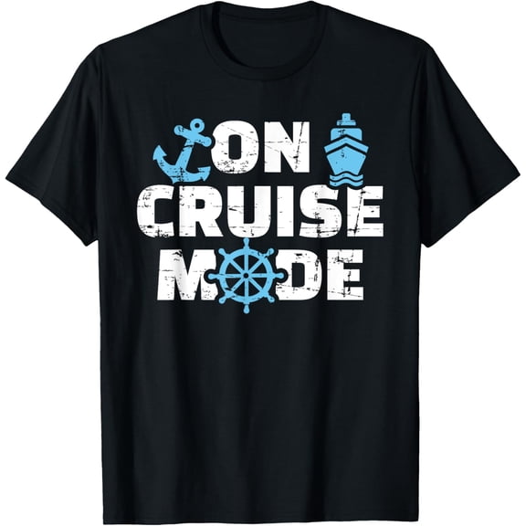 t-shirt On cruise mode T-Shirt mens，black，women，funny，journey，Crew Neck, Short Sleeve,custom clothing patterns.gift
