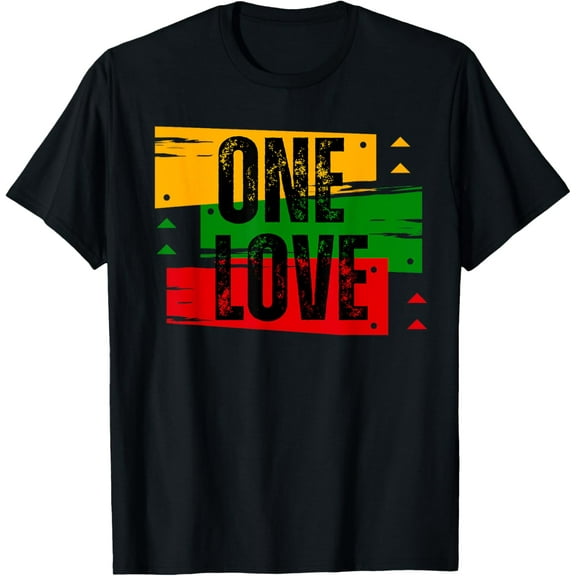 t-shirt One Love T-ShirtMen and women can wear, black T-shirts, gifts. Age: M,L，XL 2XL, 3XL, 4XL