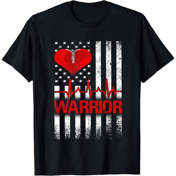 t-shirt Open Heart Surgery Warrior Gift For Heart Patients Survivor T-Shirt mens，black，women，funny，journey，Crew Neck, Short Sleeve,printing