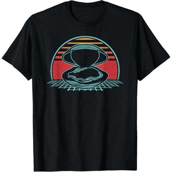 t-shirt Oyster Lover Retro Vintage 80s Style Gift T-Shirt