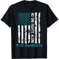 thumbnail image 1 of t-shirt PTSD Post Traumatic Stress Disorder Awareness Support T-Shirt mens，black，women，funny，journey，Crew Neck, Short Sleeve,printing, 1 of 4