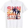 thumbnail image 1 of t-shirt Palm Tree T- T-Shirt Sun Salt Sand Funny Beach Lover Summer Vacation mens t shirt，black，women，funny，misfits，men，journey, 1 of 4