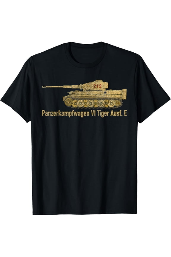 t-shirt Panzer VI Tiger 1 German WW2 Tank Distressed TShirt Gift T-Shirt mens，black，women，funny，journey，Crew Neck, Short Sleeve,printing