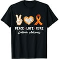 thumbnail image 1 of t-shirt Peace Love cure Leukemia awareness men women kids Leukemia T-Shirt., 1 of 4