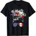 thumbnail image 1 of t-shirt Peru Flag American Women Girl USA Heritage Peruvian T-Shirt mens，black，women，funny，men，journey，Crew Neck, Short Sleeve,printing, 1 of 4