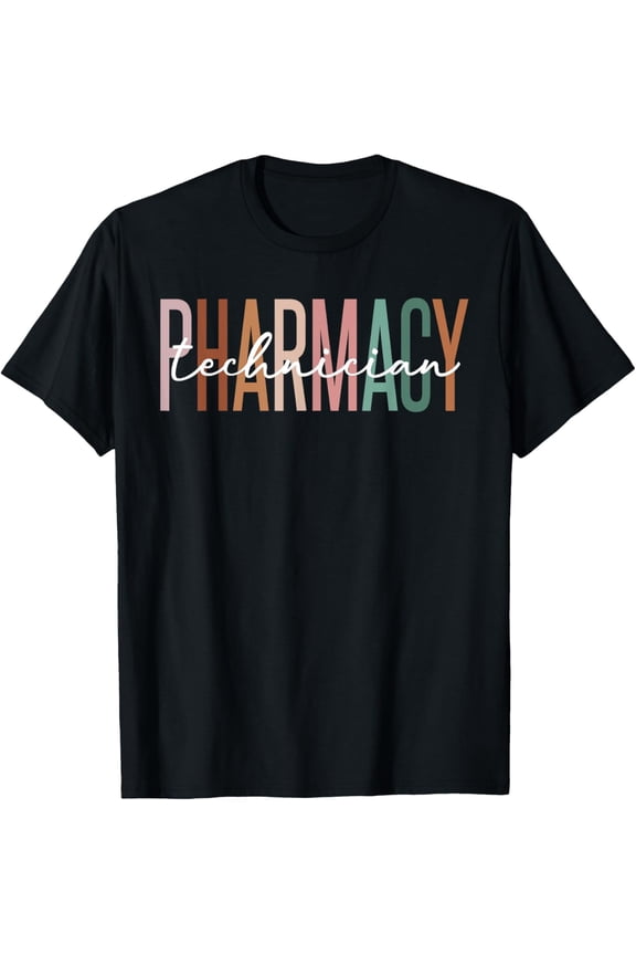 t-shirt Pharmacy Technician Certified Pharm Tech Pharmacist T-Shirt mens,black,women,funny,journey,Crew Neck, Short Sleeve,custom clothing patterns.