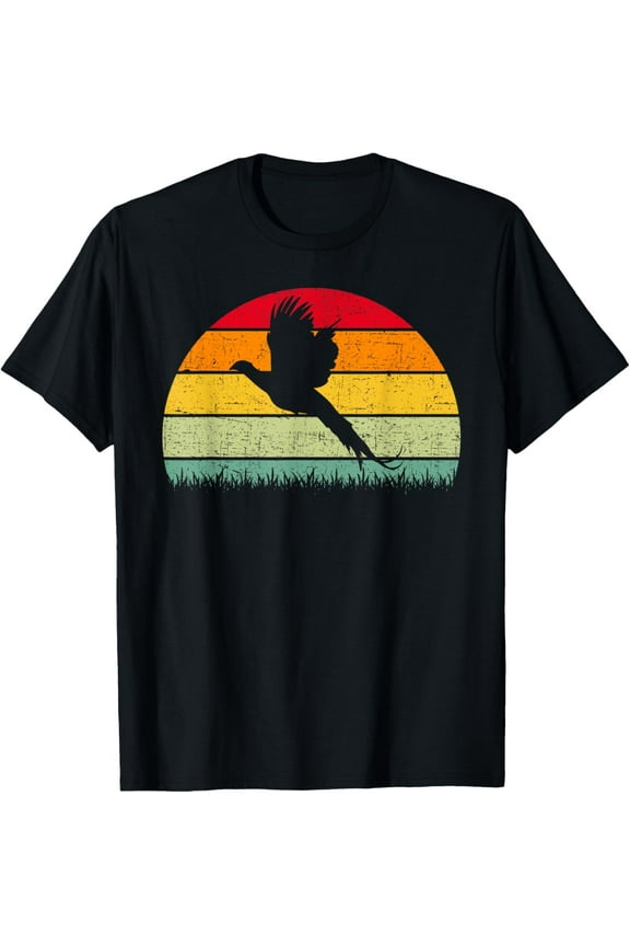 t-shirt Pheasant Hunting South Dakota Upland Bird Game Hunter Retro T-Shirt mens,black,women,funny,journey,Crew Neck, Short Sleeve,printing