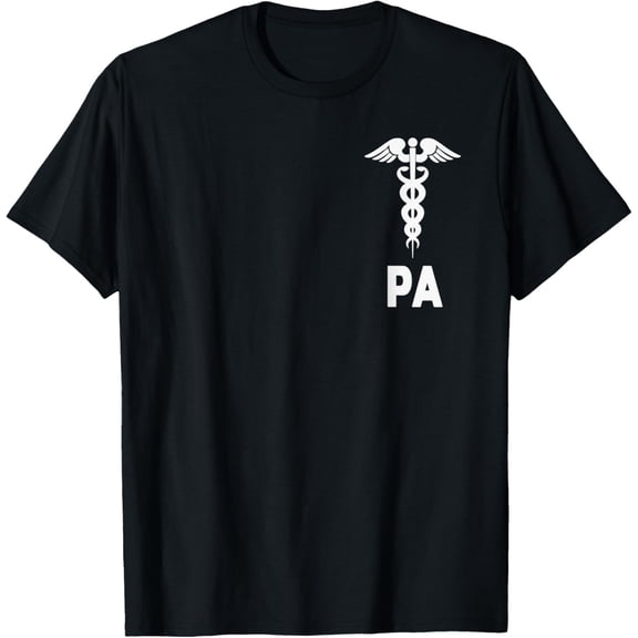 t-shirt Physician's Assistant Caduceus Symbol Design Gift T-Shirt mens，black，women，funny，journey，Crew Neck, Short Sleeve,custom clothing patterns.