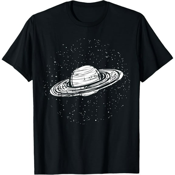 Planet Saturn Rings Vintage Outer Space Solar System Gift T-Shirt
