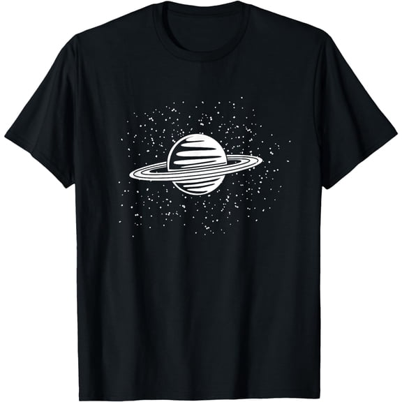 t-shirt Planet Saturn Rings Vintage Outer Space Solar System Gift T-Shirt.