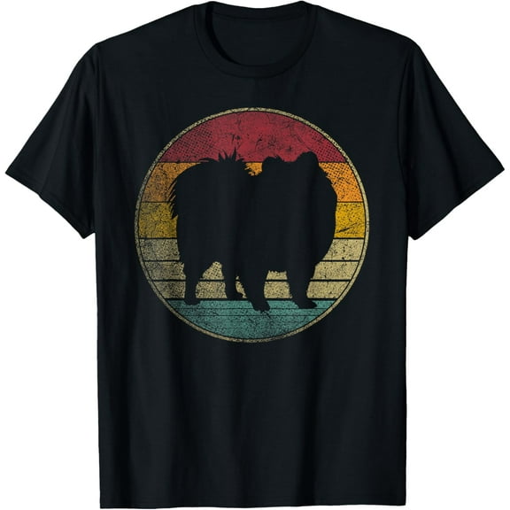 t-shirt Pomeranian Dog Vintage Distressed Retro 70s 80s Gift Love T-Shirt.