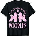 thumbnail image 1 of t-shirt Poodle Lover's 2 Pink Poodles T-ShirtMen and women can wear, black T-shirts, gifts. Age: M,L，XL 2XL, 3XL, 4XL, 1 of 4