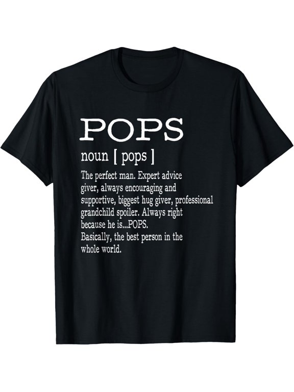 t-shirt Pops Definition Grandpa Father's Day Gifts - Men T-Shirt T-Shirt mens,black,women,funny,journey,Crew Neck, Short Sleeve,printing
