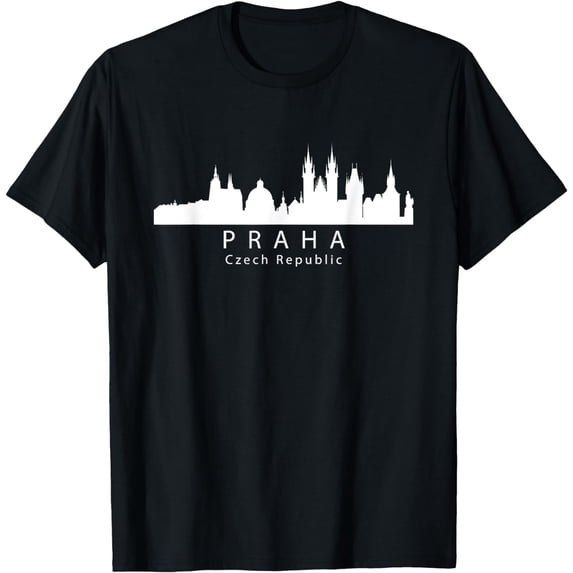 Praha Prague Czech Republic Skyline T-Shirt mens t shirt,black,women,funny,misfits,men,journey,t-shirt