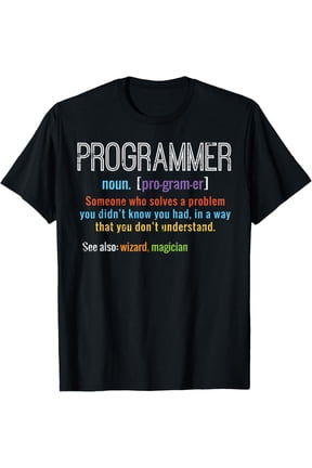 t-shirt Programmer Definition IT Software Developer Coder Men Women T-Shirt mens t shirt,black,women,funny,misfits,men,journey