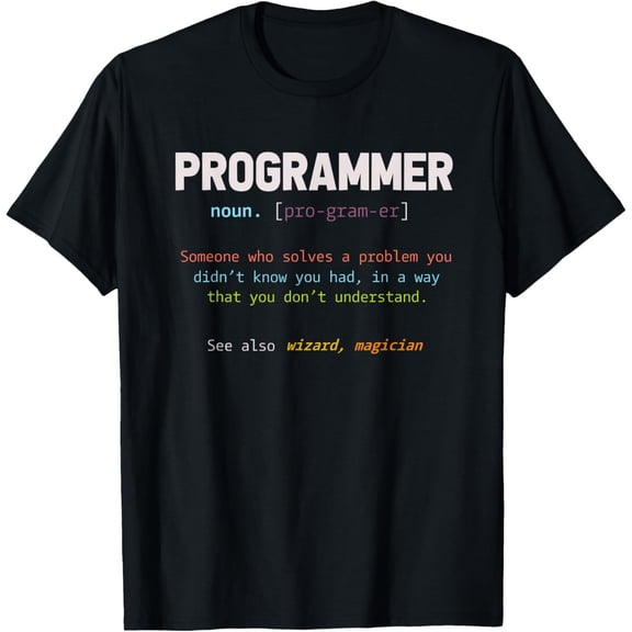 t-shirt Programming Funny Computer Geek Gift Definition Programmer T-Shirt mensblackwomenfunnymenjourneyCrew Neck, Short Sleeve,printing