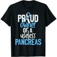 thumbnail image 1 of t-shirt Proud Owner Of A Useless Pancreas Type 1 Diabetes Awareness T-Shirt mens，black，women，funny，journey，Crew Neck, Short Sleeve,custom clothing patterns.gift, 1 of 4