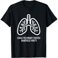 thumbnail image 1 of t-shirt Pulmonary Fibrosis Awareness Month with Lungs T-Shirt mens，black，women，funny，journey，Crew Neck, Short Sleeve,custom clothing patterns.gift, 1 of 4