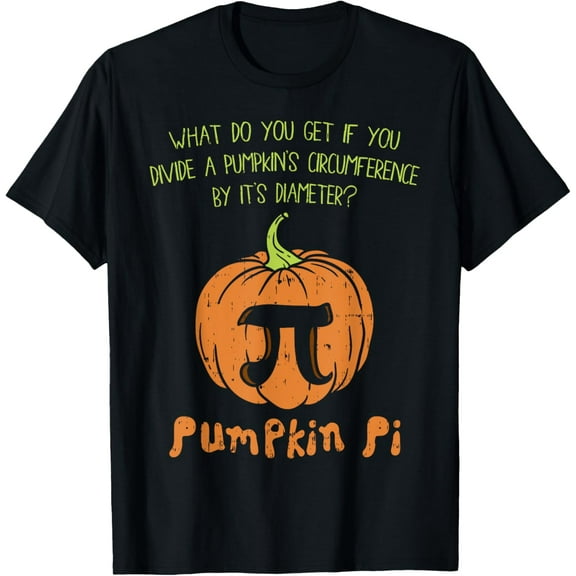 t-shirt Pumpkin Pie Math Shirt Funny Halloween Thanksgiving Pi Day T-Shirt mens，black，women，funny，men，journey，Crew Neck, Short Sleeve,printing