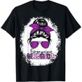 thumbnail image 1 of t-shirt Purple Fibromyalgia Awareness Fibro Warrior Cystic Fibrosis T-Shirt mens，black，women，funny，journey，Crew Neck, Short Sleeve,custom clothing patterns.gift, 1 of 4