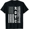 thumbnail image 1 of t-shirt ROTC United States ROT Corps w US Flag T-Shirt mens，black，women，funny，journey，Crew Neck, Short Sleeve,custom clothing patterns.gift, 1 of 4