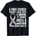 thumbnail image 1 of t-shirt Rare Diseases Awareness Zebra Ribbon Mother Never Gives Up T-Shirt., 1 of 4
