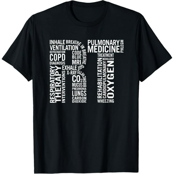 t-shirt Respiratory Therapist ShirtsMen and women can wear, black T-shirts, gifts. Age: M,L，XL 2XL, 3XL, 4XL