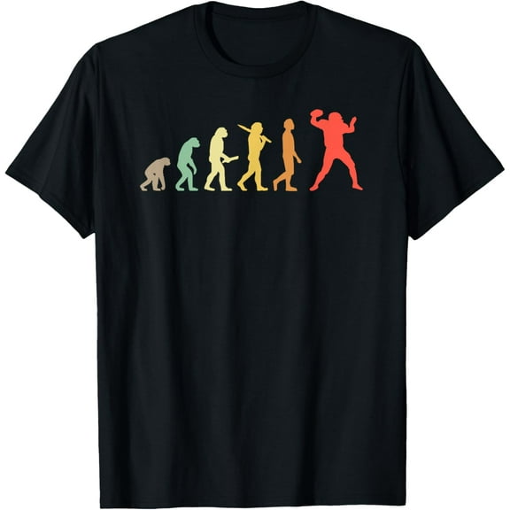 t-shirt Retro American Football Evolution Gift For Football Players T-Shirt.